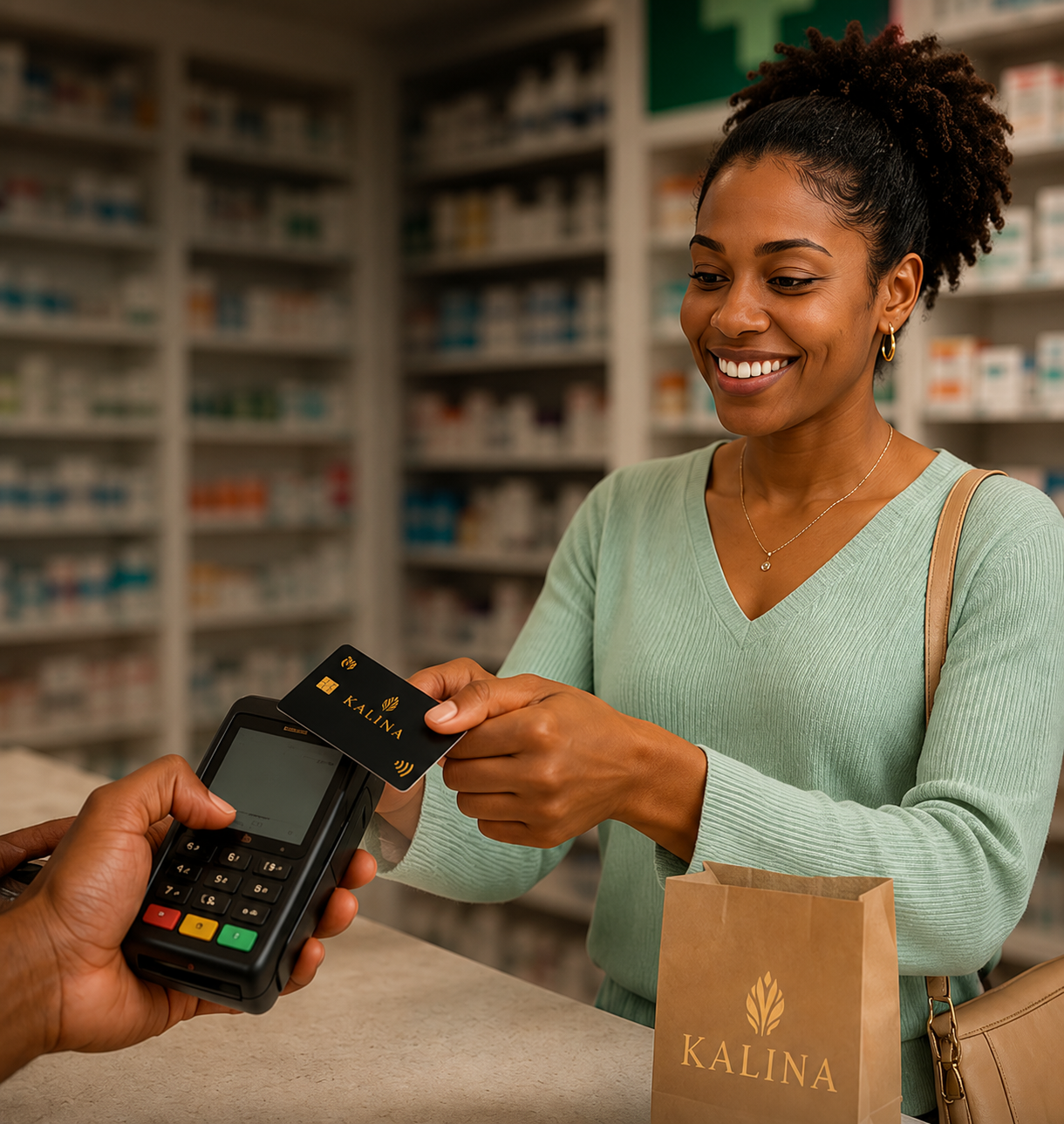 Paiement carte KALINA en pharmacie