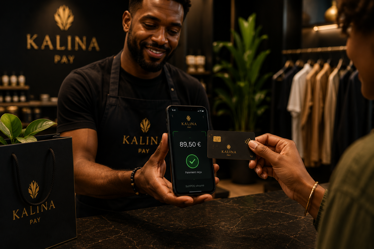 SoftPOS Kalina — Paiement reçu 89,50€